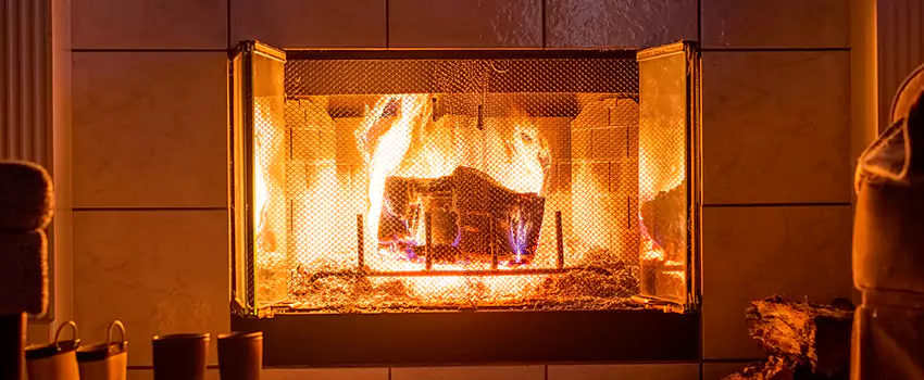 Mendota Hearth Landscape Fireplace Installation in Cherry Hill, Virginia